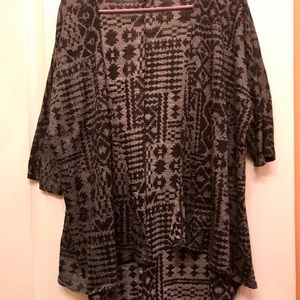 Black and gray tribal cardigan